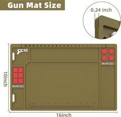 Pistol Gun Cleaning Mat Gun Cleaning Pad W/ Magnetic Organizer Parts Tray