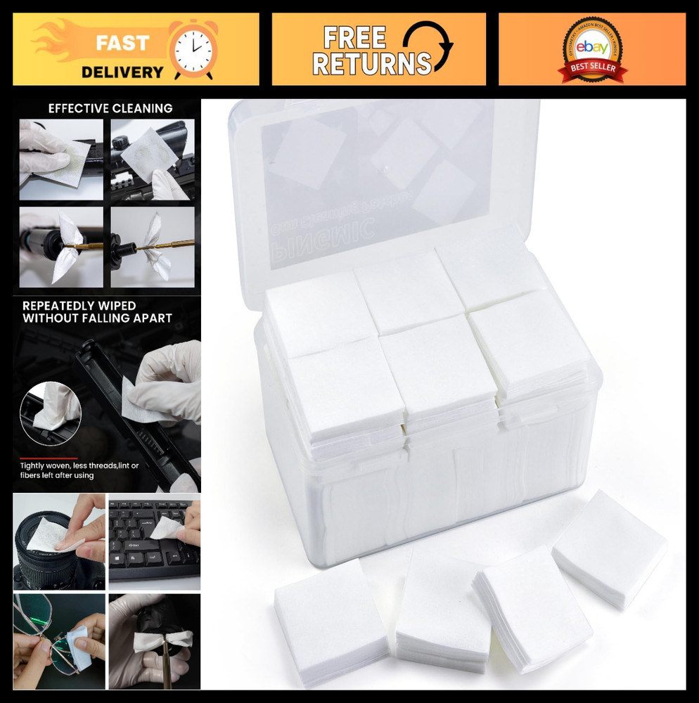Highly Absorbent Lint-Free Gun Cleaning Patches 2″ – 1800/1400/600 Count for .22