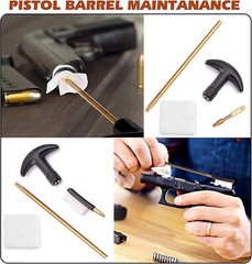 Gun Cleaning Kit Bronze Chamber Brush and Brass Holster Adapter