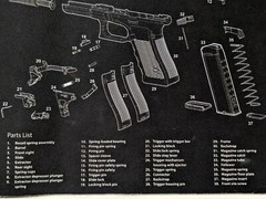 TEKMAT Pistol Mat for Glock Gen4 11″x17″ Gun Service Repair Cleaning Good Condit