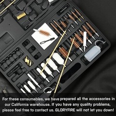 Universal Gun Cleaning Kit – Nylon Plastic Tips, Brushes, Jags – Compact Case