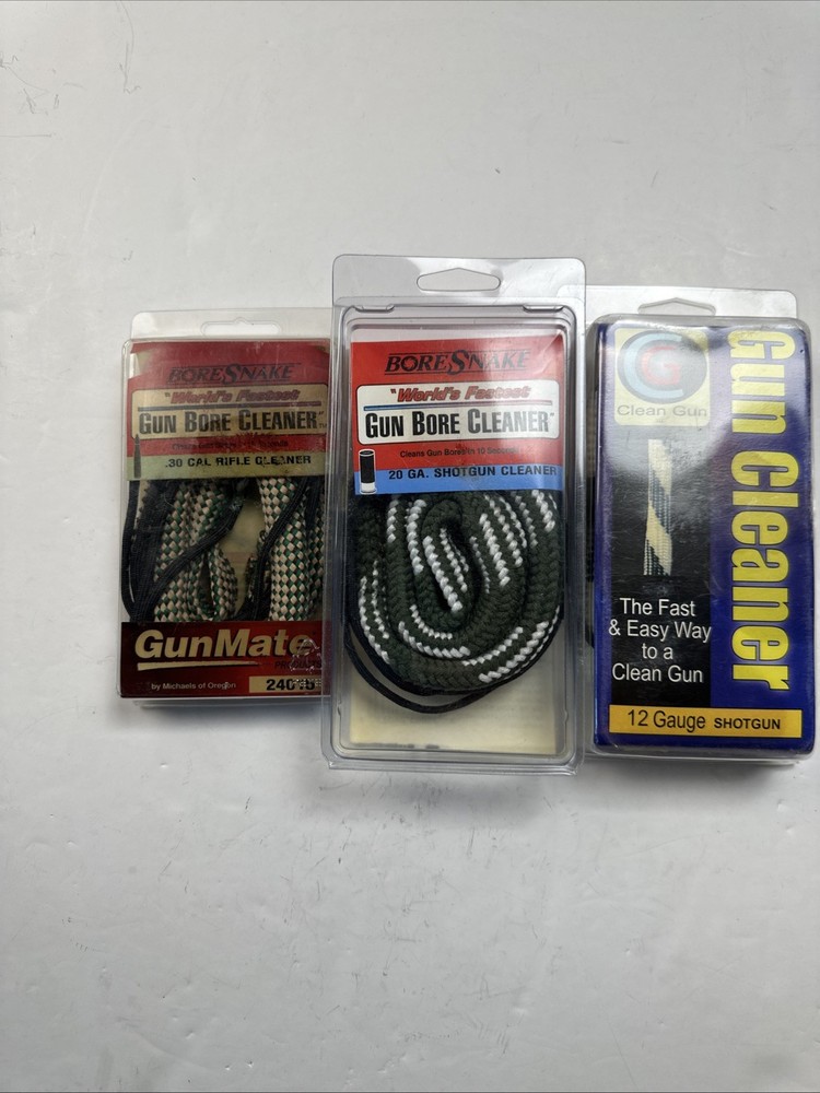 Gun Bore Cleaners Lot of 3 for20 GA, .30 Cal and 1`2 Gauge