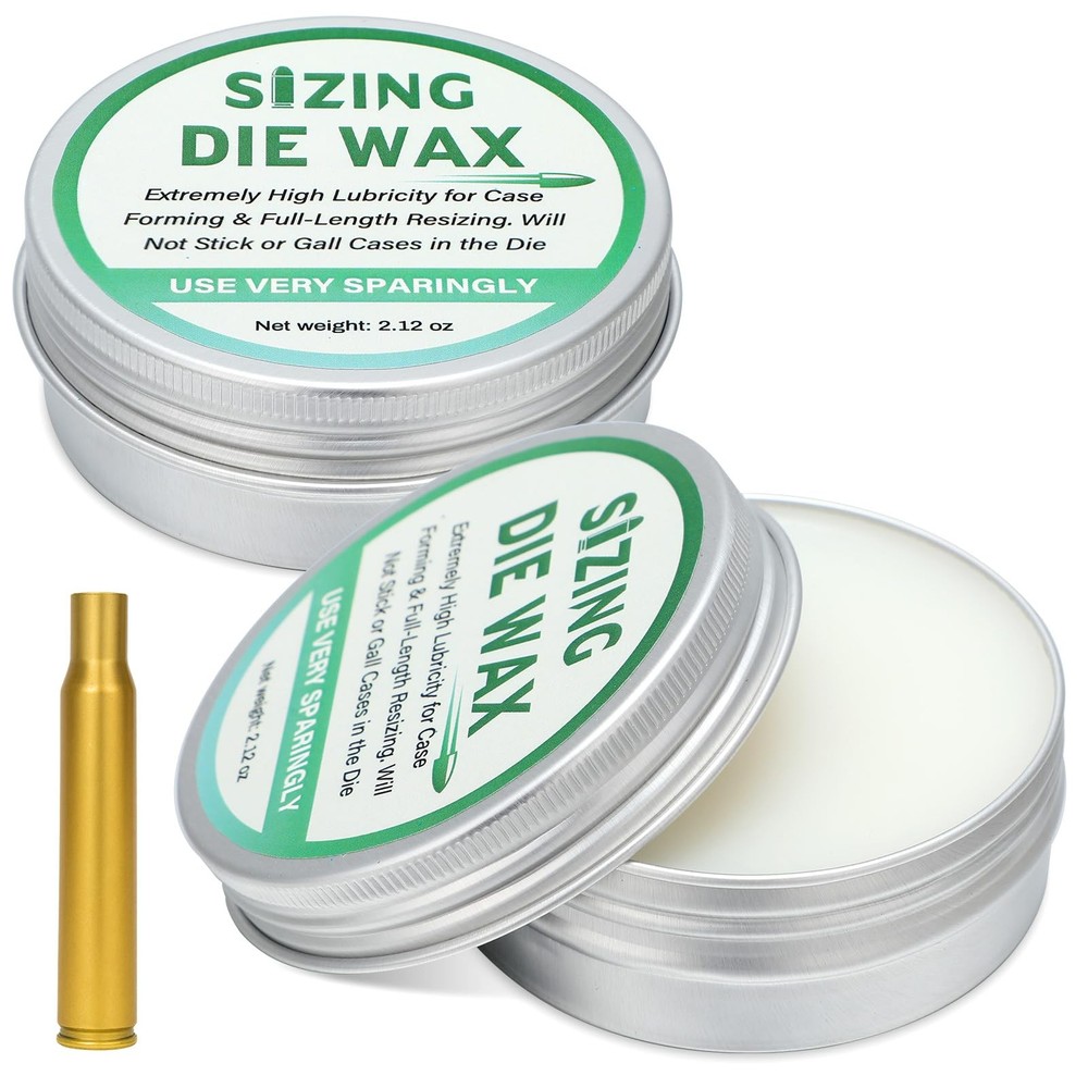 2 Pack Sizing Die Wax 2 Ounce Case Lube Wax for Reloading Ease of Application