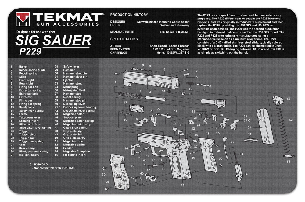 TekMat Ultra Premium Handgun Cleaning Mat P229