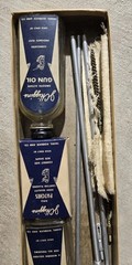 Vintage J C Higgins Rifle Cleaning Kit Higgins No 723 3 pc Rods Jag Patch Holder