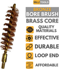 Pistol Brass Core Bronze Bore Brush (10Pack 45 Cal Brasscore)