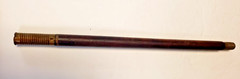 Antique 3 Piece Wood Rifle Gun Shotgun Cleaning Rod w/ Brass Fittings 36″