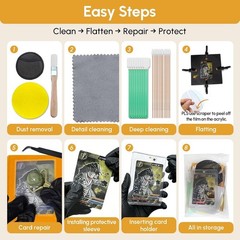 Card Cleaning Kit 298PCS with Protectors and Tools for Trading Cards Collectors
