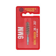 Shooters Choice Bore Brush 2in 9MM Bronze 8-32 Thread Fits 9MM 38 380 Pistol