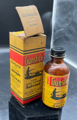 GUNSLICK Vintage Super Nitro Powder Solvent Bottle USA Collectible *Empty*