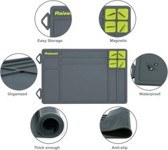 Anti-Slip Pistol Cleaning Mat 15.9” x 9.8” with Organizer Tray and Magnetic Pad
