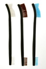 3 Piece Gun Rifle Pistol Cleaning Brushes Brush Copper Nylon Plastic Double End