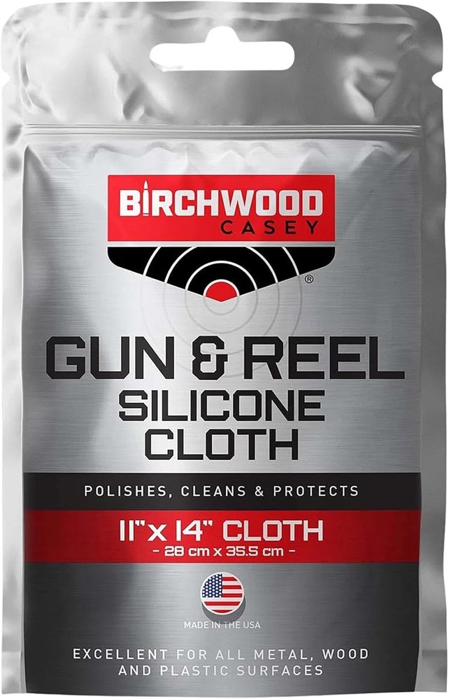 Birchwood Casey Gun & Reel Silicone Single Cloth | Lightweight Cotton 11″X14″ Cl