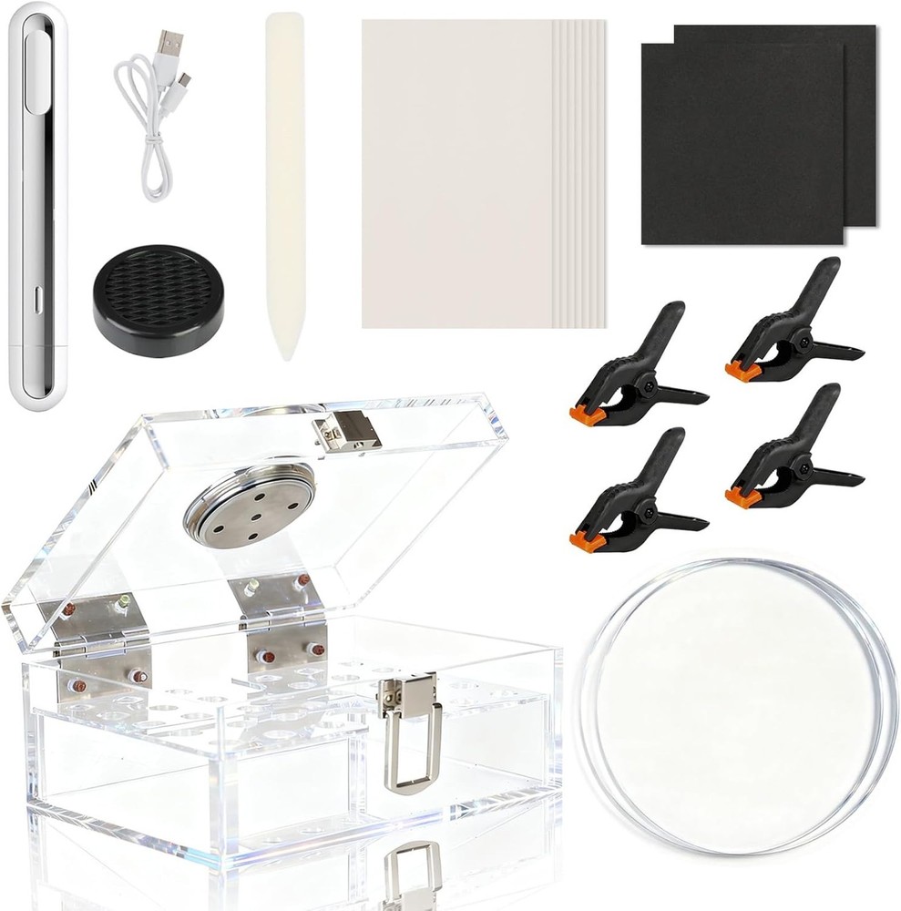 Sport Card Cleaning Kit with Heat Pen Acrylic Humidor and Accessories for