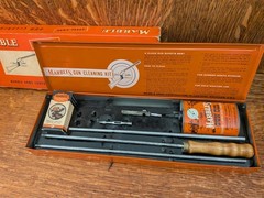 Vintage Marble Steel Case With Original Cardboard Sleeve Gun Cleaning Kit Decor