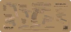 Springfield® Echelon Instructional Gun Mat Jumbo 12″ X 27″ Cerus Gear FDE