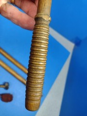 Vintage Gun Cleaning Rod Wood Brass And Metal 3 Piece 3 TIPS