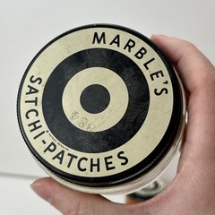 2 Marble’s Satchi Patches Jars Paper Label Marble Arms Corp Gladstone Michigan