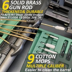 Universal Gun Cleaning Kit with Mat Portable Case for Rifle Pistol Shotgun