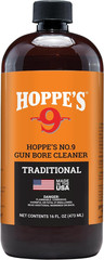 Hoppes No 9 Gun Bore Cleaner 16 Oz Bottle Powder Lead Metal Fouling Solvent Rust