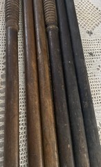 2 Vintage Wood & Brass 3 Piece Shotgun Cleaning Rods