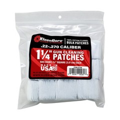 KleenBore CP16B 1-1/4″ Square Cleaning Patches for .22 – .270 Cal, 500 Pack