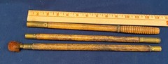 Vintage Wood 3 Piece Shotgun Cleaning Rod With Soft Tip, Brass couplings