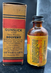 GUNSLICK Vintage Super Nitro Powder Solvent Bottle USA Collectible *Empty*