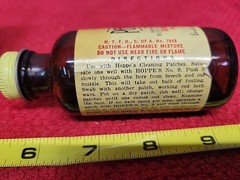 Vintage Hoppe’s No. 9 Gun Cleaning Solvent Bottle Box Glass Bottle