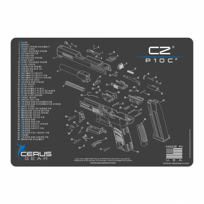 CERUS GEAR HMCZP10CSCHGRY 3MM PROMATS 12″X17″ CZ P10C SCHEMATIC CHAR GREY