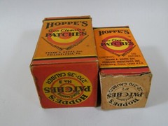 VINTAGE HOPPE’S GUN CLEANING PATCHES NO. 2 .22-.270 CAL & NO. 3 .270-.35 CAL