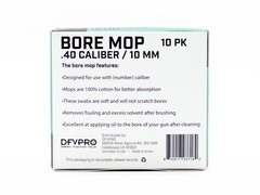 10 Pack of .40 Caliber/10MM Bore Mops for Gun Cleaning and Maintenance