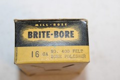 NOS 2 Vintage BRITE-BORE 16 Gauge No. 400 Felt Bore Polishers in Original Box