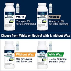 Marine Gelcoat for Boat Building, Repair and Composite Coatings White, Quart …