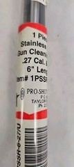 Pro-Shot 1 Piece Stainless steel Cleaning Rod 27 Cal & up 6″ 1PSSR-6-27/U