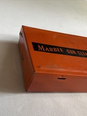 Vintage Marble Gun Cleaning Kit METAL CASE Missing Patches & Oil gunsmith