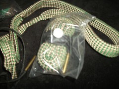 Rope Cleaners for 12 gauge, 223, 30 Cal, 44-45 cal, new, embedded brush