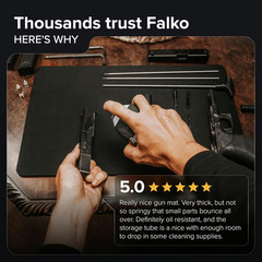 Falko Tactical Premium Gun Cleaning Mat (3 Sizes) – 2X Thicker, Oil and Solvent