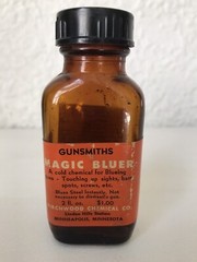 Gunsmiths Magic Bluing Vintage Bottle–Empty
