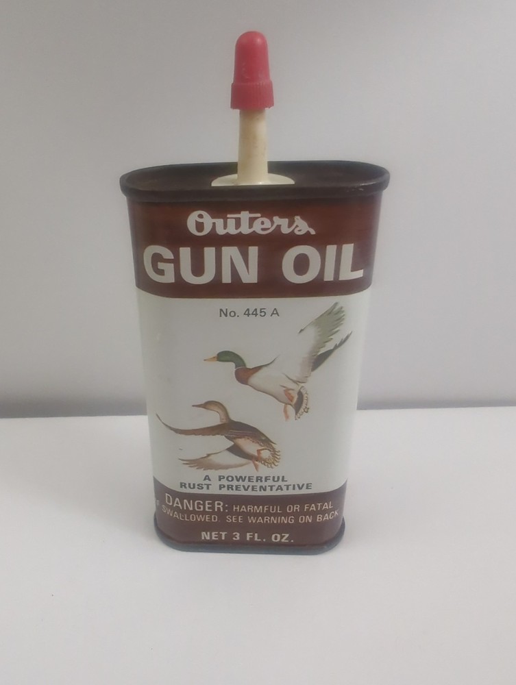 Vintage Outers Gun Oil No.445 A Duck Can Mostly Full