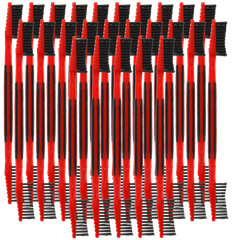 Birchwood Casey Dual End Nylon Cleaning Brushes 25 Pack Red in Plastic Tub