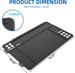 Gun Cleaning Mat, Premium Magnetic Pad with Organizer Parts Tray, Anti-Slip Rubb