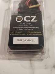 OCZ CZ Bore Cleaner Double Brush Tech 9mm .38 .357 Cal Rope Snake Barrel Cleaner