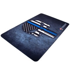 TekMat Thin Blue Line Punisher Gun Cleaning Mat, Black