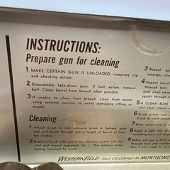Vintage Montgomery Ward Western Field Rifle Cleaning Kit .30 Cal w/ Outers 48422