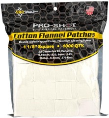 Gun Cleaning Patches – 1,000 Count – 1 1/8 Inch – Square 1 Inch, White