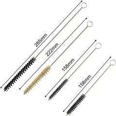 19-Piece Stainless Steel Bristle Gun Brush Pistol Nylon Rod Handgun Cleaning Kit