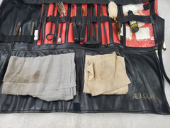 Vintage ALLGUN Universal Gun Cleaning Kit Roll-Up Case with Parts Shown