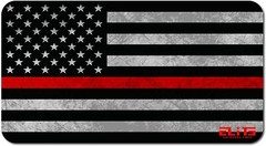 ELITE OUTDOORS FIRE Service Thin LINE RED Flag Gun Cleaning MAT 12″ x 22″. USA