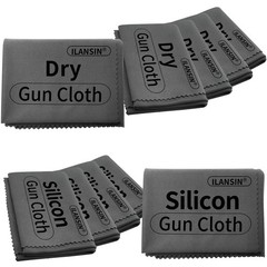 Universal Gun Cleaning Supplies – 5 Pack Dry Gun Cloths+ 5 Pack Silicon Cloth…